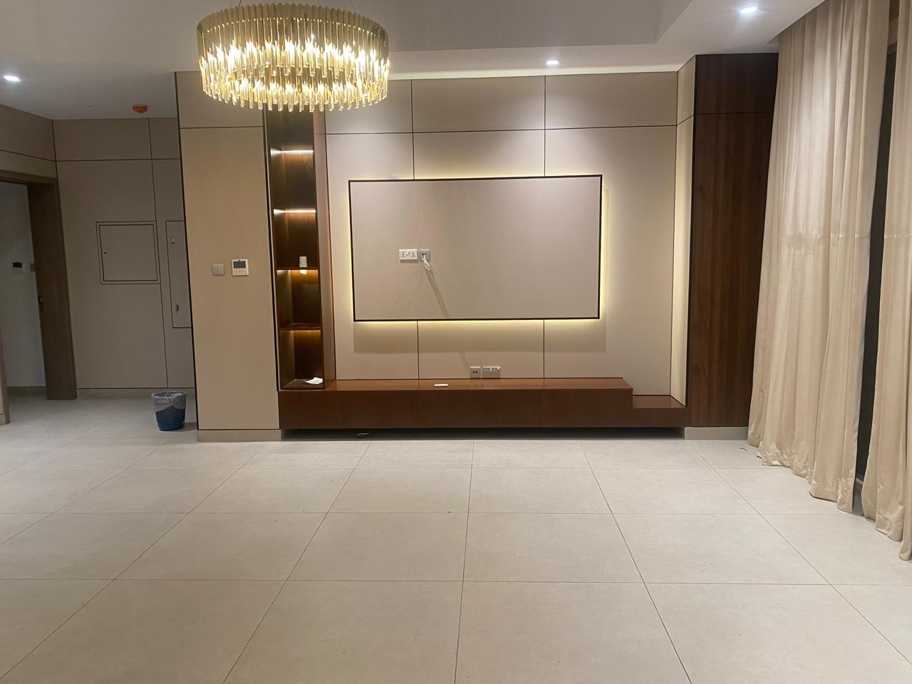 TV Wall with Display Shelving